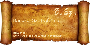 Barcza Szilvána névjegykártya